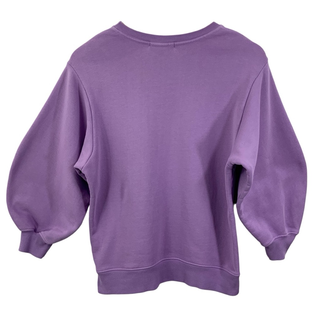 AGOLDE Thora Sweatshirt Purple French Terry Crewneck Balloon Sleeve F17 - Picture 6 of 10